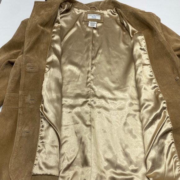 Covington Tan Suede Blazer W 20-22 Lined 3 Button Closure CLASSIC - Picture 6 of 14